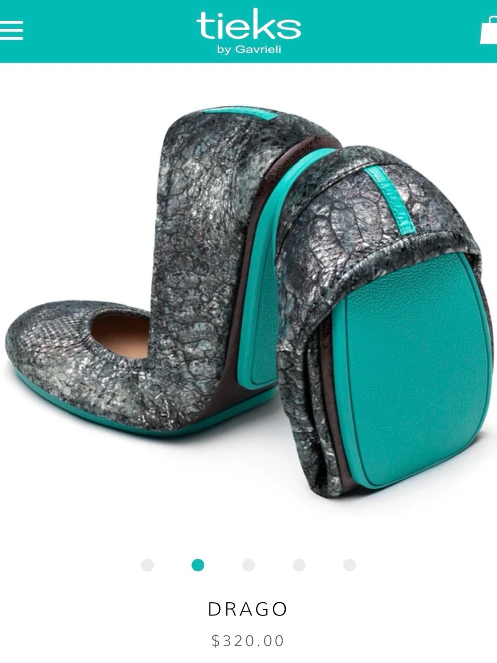 Tieks Drago Flats in Gray